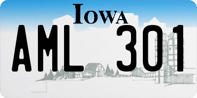 IA license plate AML301