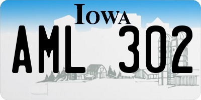 IA license plate AML302