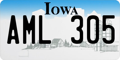IA license plate AML305