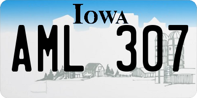 IA license plate AML307