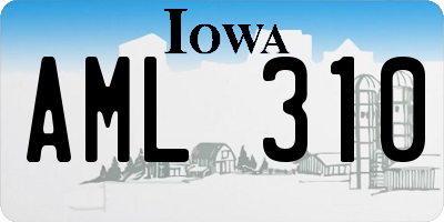 IA license plate AML310