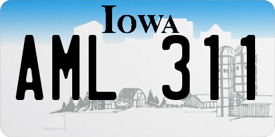 IA license plate AML311