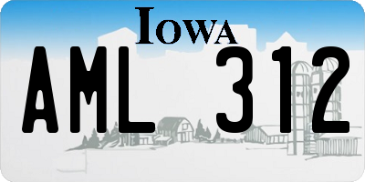 IA license plate AML312