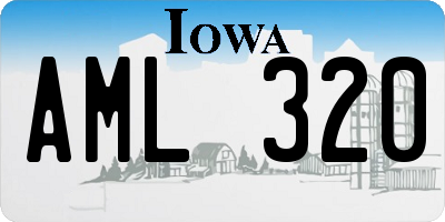 IA license plate AML320