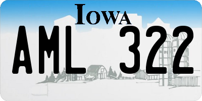IA license plate AML322