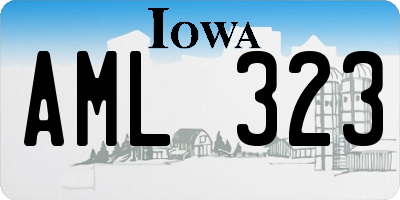 IA license plate AML323
