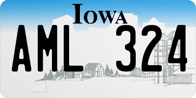 IA license plate AML324