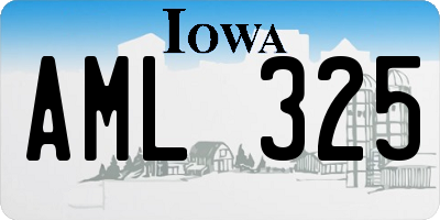 IA license plate AML325