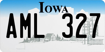 IA license plate AML327