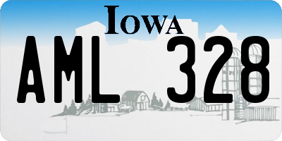 IA license plate AML328