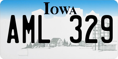 IA license plate AML329