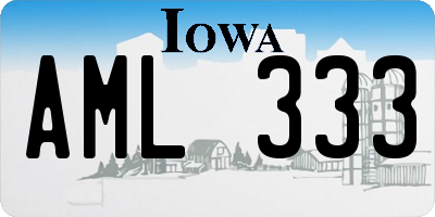 IA license plate AML333