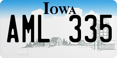 IA license plate AML335