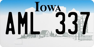 IA license plate AML337