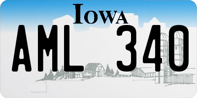 IA license plate AML340