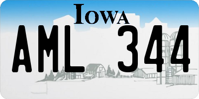 IA license plate AML344