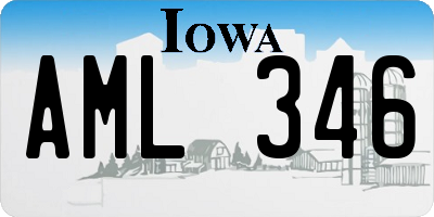 IA license plate AML346