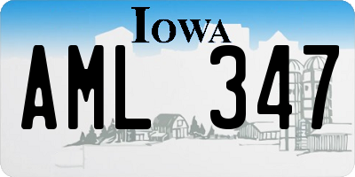 IA license plate AML347