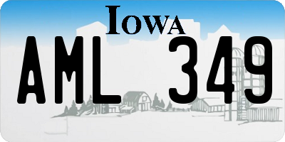 IA license plate AML349