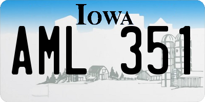 IA license plate AML351