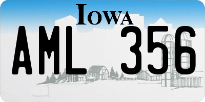 IA license plate AML356