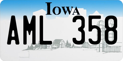 IA license plate AML358