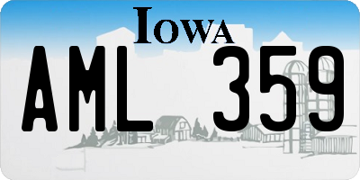 IA license plate AML359