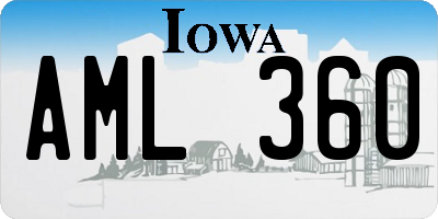IA license plate AML360