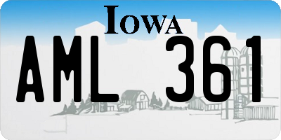 IA license plate AML361