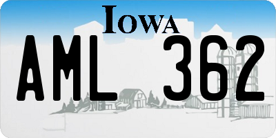 IA license plate AML362