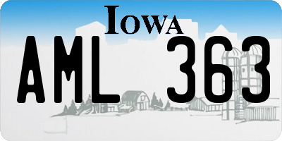 IA license plate AML363