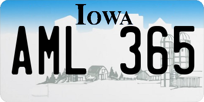 IA license plate AML365