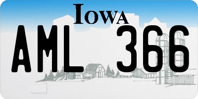 IA license plate AML366
