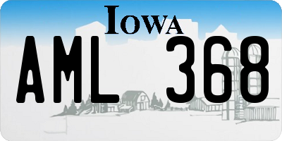 IA license plate AML368