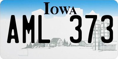 IA license plate AML373