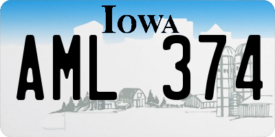 IA license plate AML374