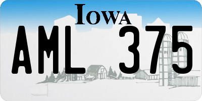 IA license plate AML375