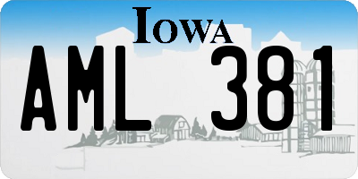 IA license plate AML381