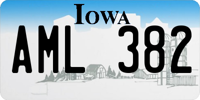 IA license plate AML382
