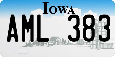 IA license plate AML383