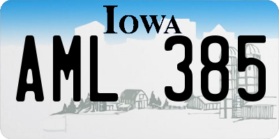 IA license plate AML385