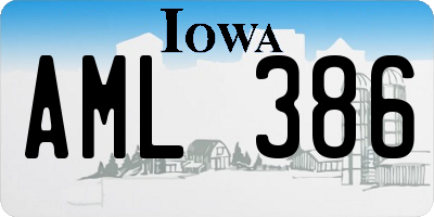 IA license plate AML386