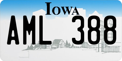 IA license plate AML388