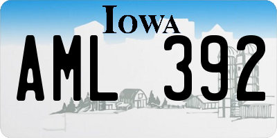 IA license plate AML392