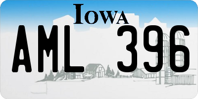 IA license plate AML396