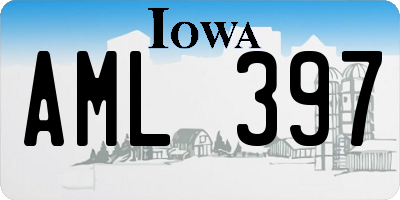IA license plate AML397