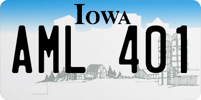 IA license plate AML401