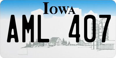 IA license plate AML407