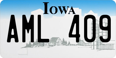 IA license plate AML409
