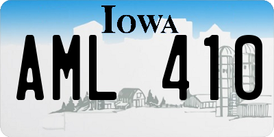 IA license plate AML410